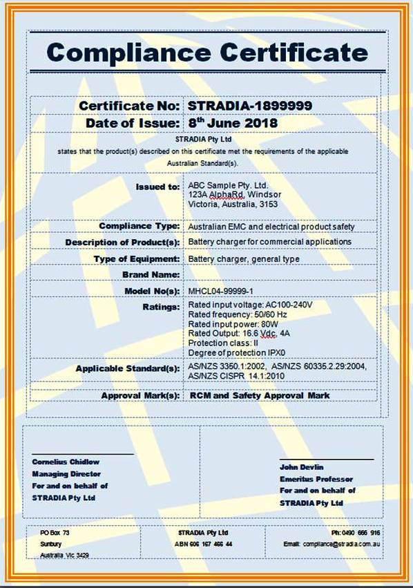 waterproofing certificate of compliance template victoria